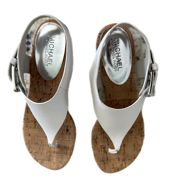 Michael Kors London Thong Sandals leather T Strap Slingback - Picture 7 of 11